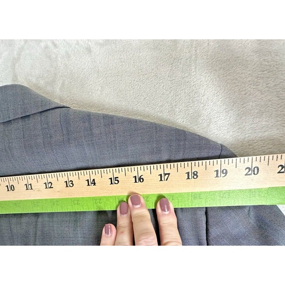 Hugo Boss Mens Super 100 Blazer 44R Wool Silver Gray Coat Pasolin Movie Formal - Picture 9 of 16